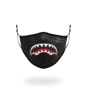 ADULT SHARK LOGO (BLACK) FORM-FITTING FACE MASK