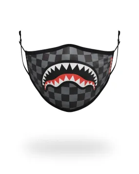 ADULT SHARKS IN PARIS (GREY) FORM FITTING FACE MASK