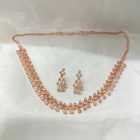 Bhavi Jewels Rose Gold Plated Necklace Set