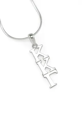 Kappa Kappa Gamma Sterling Silver Lavaliere Pendant