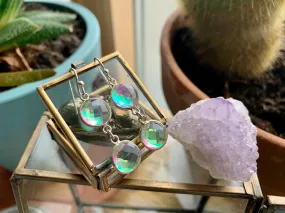 Rainbow Topaz Double Akoni Earrings